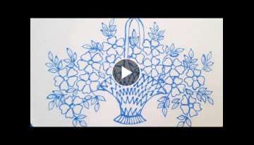 New simple and easy hand embroidery work- Beautiful hand embroidery design tutorial-easy stitches
