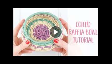 How to make a Coiled Raffia Bowl DIY Tutorial | Craftiosity | Craft Kit Subscription Box