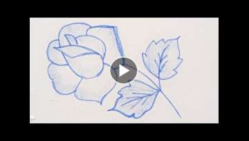 Hand embroidery, Beautiful Rose flower design tutorial , puntadas de bordado a mano de flor rosa