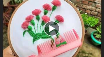 hand embroidery|beautiful flower design