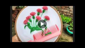 hand embroidery|beautiful flower design