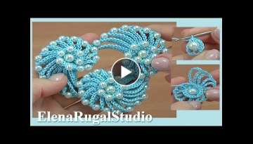 Amazing CROCHET 3D SEA SHELL Decoration with BEADS