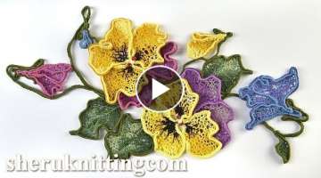 Crocheted Flowers in Irish Lace