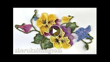 Crocheted Flowers in Irish Lace