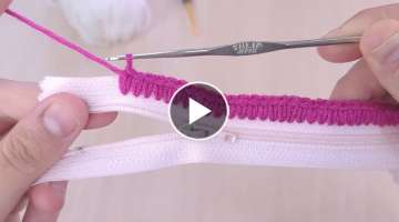 SO EASY EVERYONE CAN DO IT! ‼️I crocheted it for MY ZIPPER and fell in love with the result! ...