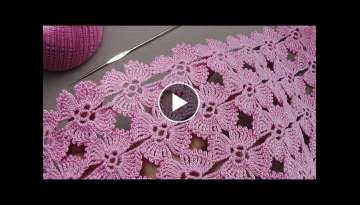 SUPER EASY Beautiful Flower Pattern Crochet  СУПЕР легкий УЗОР для вязани...
