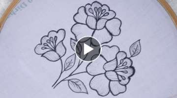Very Easy And Beautiful Flowers (Hand Embroidery) l Hand embroidery beautiful design for fabric