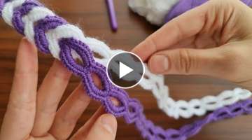 Super Easy Tunisian Crochet Hair Band Model 