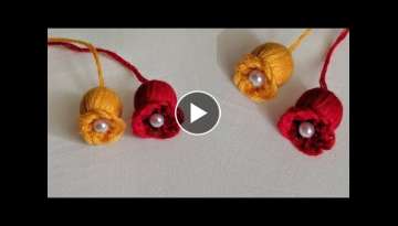 New Easy Hand Embroidery Flower design idea.Super Easy Hand Embroidery Flower design trick