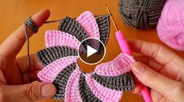 super esay knitting Crochet motif model