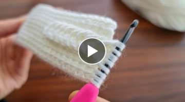 Super Easy Hairband Knitting Model ✔ Tığ İşi Çok Guzel Örgü Saç Bandı Modeli Yapımı 