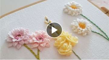  Pastel Flowers Embroidery