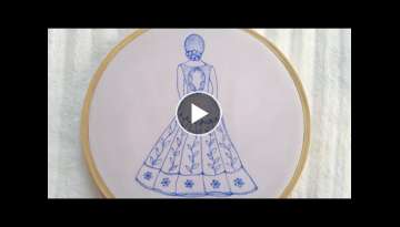 Very beautiful Hand embroidery Doll design - Beautiful doll embroidery design- easy stitches by h...