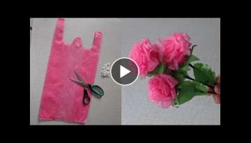 It's so Beautiful. Amazing Hand making Rose flower design trick.Easy Hand making flower design id...
