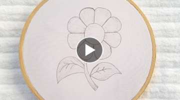 Hand Embroidery ll Beautiful Flower embroidery Design ll Checkered Stitch Flower Embroidery Tutor...