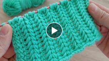 Super Easy Tunisian Crochet Knitting Model 