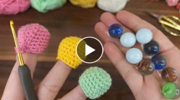 SUPER IDEA! Look what I did with the Marbles I found on the road! You Will love cute gifts- CROCH...