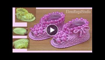 CROCHET Baby SANDALS With Beads