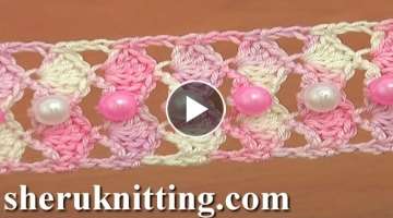 Сrochet Shell Stitch Tape with Beads
