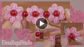 Crochet Simple Flowers with Puff Stitches