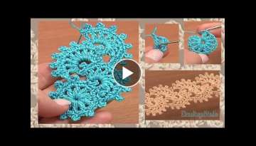 Crochet Puff Stitch Narrow Lace Tape /Free Crochet Patterns