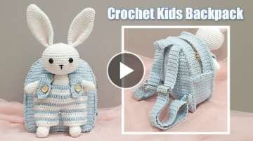 Amigurumi Tutorial l How To Crochet Kids Backpack ?