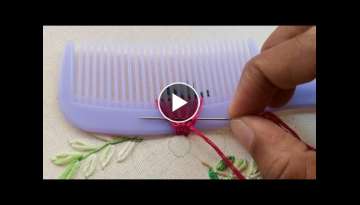 Beautiful flower design with new trick|latest hand embroidery ideas