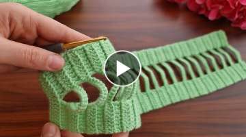 Wow! super idea how to make eye catching crochet hair band süper fikir göz alıcı tığ işi ...