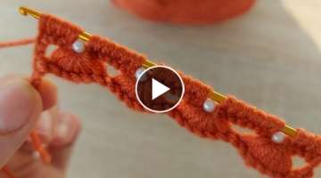 Very easy Tunisian crochet knitting model -