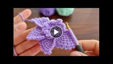 SO EASY EVERYONE CAN DO IT!! amazing beautiful crochet flower making