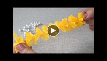 Very Easy Hand Embroidery flower design trick. Easy Hand Embroidery flower design idea