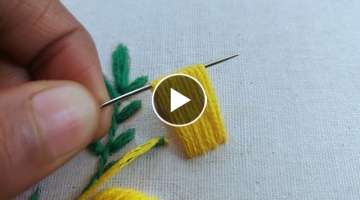 Most beautiful flower design with easy trick|latest hand embroidery design