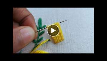 Most beautiful flower design with easy trick|latest hand embroidery design