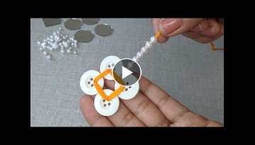 Easy Hand Embroidery flower design trick .New Amazing Hand Embroidery flower design idea:Kurti/Dr...