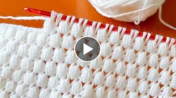 Knitting Crochet Tunisian baby blanket yelek battan