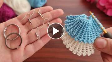 Wow! super idea how to make eye catching crochet keychain,earring.Süper fikir tığişi anahtarl...