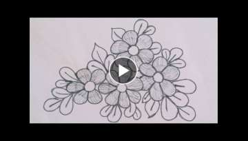 Very simple and easy hand embroidery flowers tutorial- Beautiful flowers stitches by hand
