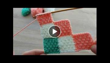 Super Easy Tunisian Crochet Knitting Model 