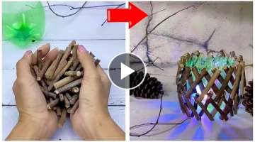 8 DIY home ideas. Crafts from tree branches with their own hands