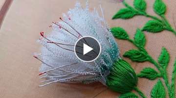 Most Beautiful 3D Flowers With New Trick|Latest Hand Embroidery