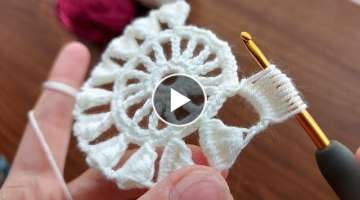 Super Easy Crochet Knitting Motif Çok Kolay Muhteşem Tığ İşi Motif Yapılışı