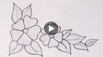 Hand embroidery, Beautiful flower emboidery design for cushion cover, pillow cover etc