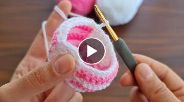 SUPER IDEAS! Look, I made you a very beautiful crochet keychain mini money wallet today! #crochet