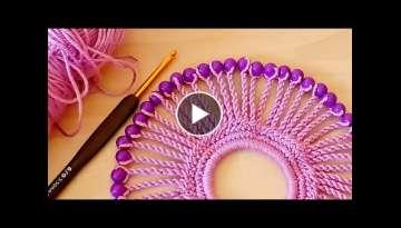 Very Very Easy Knitting Crochet beaded buckle construction