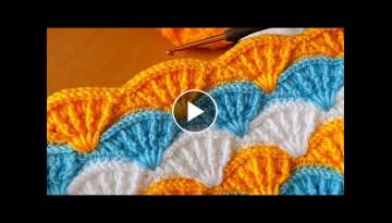 Super esay tunisan knitting Crochet beybi blanket Tunus işi örgü modeli pattaniye modeli