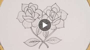 Hand embroidery beautiful roses, Easy rose flower embroidery , Hand embroidery amazing tutorial