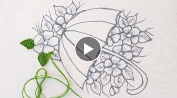Very easy and beautiful hand embroidery design using basic stitches- 3d hand embroidery tutorial