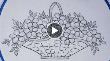 Eye catching basket embroidery design, Hand embroidery, Dimensional basket embroidery