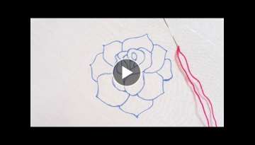 Latest easy hand embroidery designs tutorial-Rose flower stitches-#embroiderydesignsflowers
