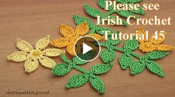 How to Crochet Leaf Branch